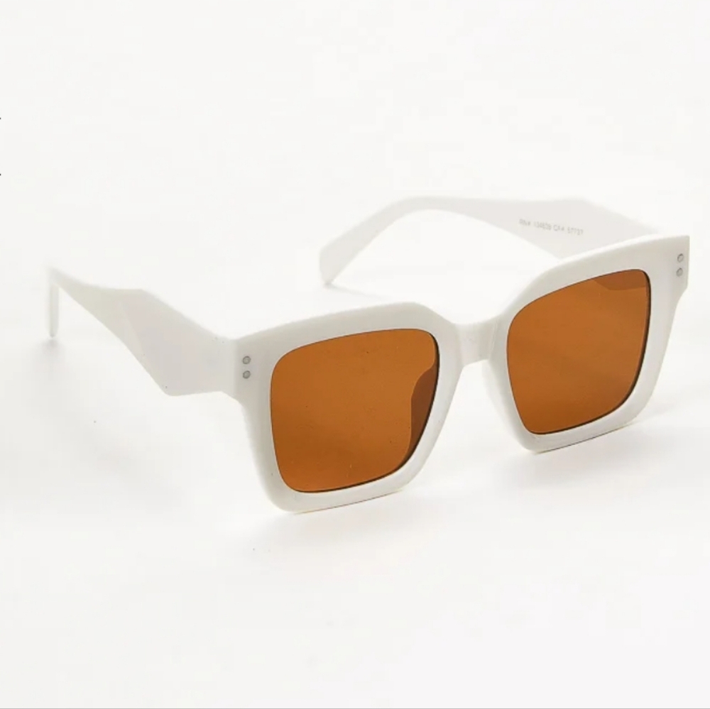 Justfab Square Wide Frame Sunglasses